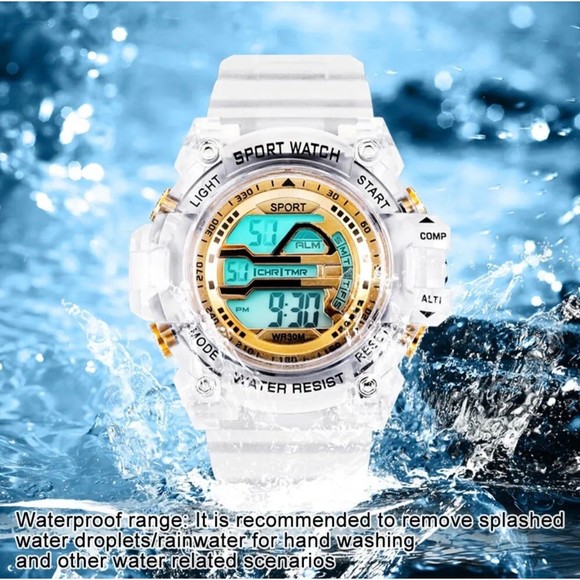 Mens LED Digital Watches Luminous Fashion Sport Waterproof Watches For Man Date - Picture 8 of 9